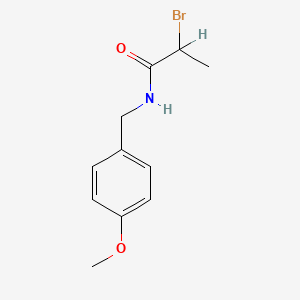molecular formula C11H14BrNO2 B1265850 (R,S)-2-溴-N-(4-甲氧基苯甲基)丙酰胺 CAS No. 142713-63-1