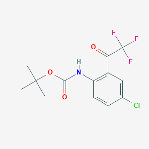 B126587 [4-Chloro-2-(2,2,2-trifluoro-acetyl)-phenyl]-carbamic acid tert-butyl ester CAS No. 201218-07-7
