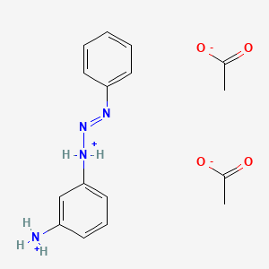 (3-azaniumylphenyl)-phenyldiazenylazanium;diacetate