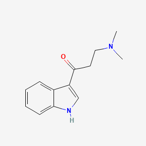 molecular formula C13H16N2O B1265918 吲哚，3-(3-二甲氨基丙酰基)- CAS No. 24955-83-7