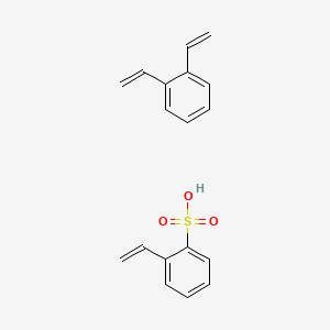 B1265955 Benzenesulfonic acid, ethenyl-, polymer with diethenylbenzene CAS No. 39389-20-3
