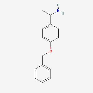 B1265971 1-(4-Phenylmethoxyphenyl)ethanamine CAS No. 65746-45-4