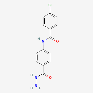 molecular formula C14H12ClN3O2 B1265986 4-氯-N-(4-(肼羰基)苯基)苯甲酰胺 CAS No. 100278-52-2