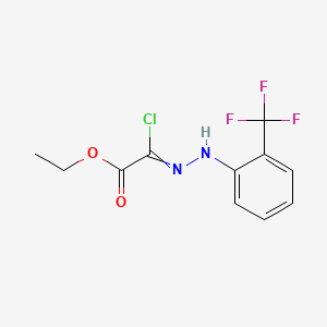 molecular formula C11H10ClF3N2O2 B1265987 Ethyl 2-chloro-2-[[2-(trifluoromethyl)phenyl]hydrazinylidene]acetate 