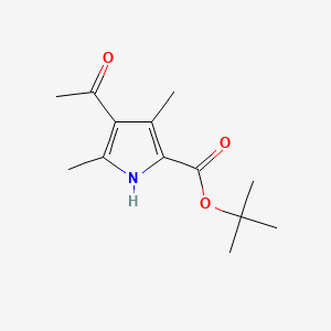 molecular formula C13H19NO3 B1266000 叔丁基 4-乙酰-3,5-二甲基-2-吡咯羧酸酯 CAS No. 63040-83-5