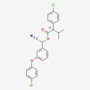 B1266001 ((3-(4-Bromophenoxy)phenyl)cyanomethyl) 2-(4-chlorophenyl)-3-methylbutanoate CAS No. 65295-49-0