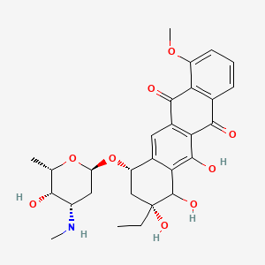 (7S,9R)-9-ethyl-9,10,11-trihydroxy-7-[(2R,4S,5S,6S)-5-hydroxy-6-methyl-4-(methylamino)oxan-2-yl]oxy-4-methoxy-8,10-dihydro-7H-tetracene-5,12-dione