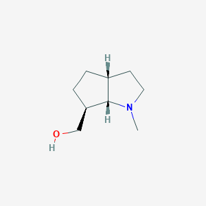 B126604 [(3aR,6S,6aS)-1-methyl-3,3a,4,5,6,6a-hexahydro-2H-cyclopenta[b]pyrrol-6-yl]methanol CAS No. 142433-97-4