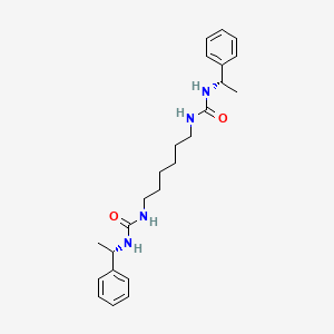 molecular formula C24H34N4O2 B12660412 Urea, N,N''-1,6-hexanediylbis(N'-((1S)-1-phenylethyl)- CAS No. 1356931-39-9