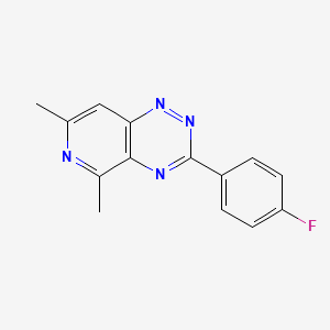 3-(4-Fluoro-phenyl)-5,7-dimethyl-pyrido(3,4-e)(1,2,4)triazine