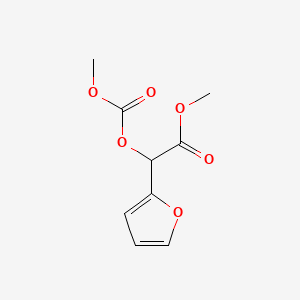 Methyl alpha-((methoxycarbonyl)oxy)furan-2-acetate