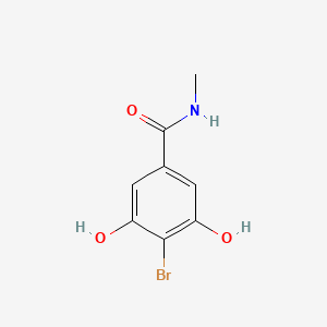 molecular formula C8H8BrNO3 B1266066 4-Bromo-3,5-dihydroxy-N-methylbenzamide CAS No. 56375-85-0