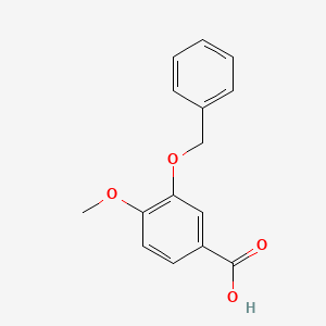 molecular formula C15H14O4 B1266072 3-Benzyloxy-4-methoxybenzoic acid CAS No. 58452-00-9