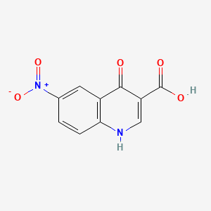 molecular formula C10H6N2O5 B1266081 4-Hydroxy-6-nitro-3-quinolinecarboxylic acid CAS No. 35973-24-1