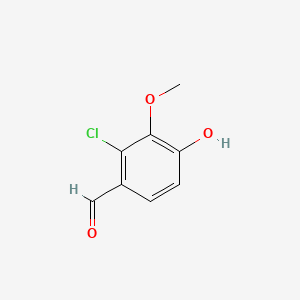 molecular formula C8H7ClO3 B1266088 2-Chloro-4-hydroxy-3-methoxybenzaldehyde CAS No. 82668-20-0