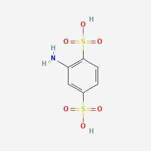 molecular formula C6H7NO6S2 B1266095 2-氨基苯-1,4-二磺酸 CAS No. 98-44-2