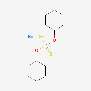 molecular formula C12H22NaO2PS2 B12661026 Sodium O,O-dicyclohexyl dithiophosphate CAS No. 33581-25-8