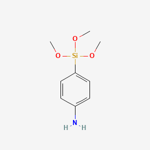 molecular formula C9H15NO3Si B1266132 4-(三甲氧基甲硅烷基)苯胺 CAS No. 33976-43-1