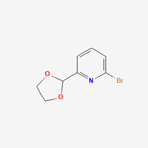 molecular formula C8H8BrNO2 B1266134 2-溴-6-(1,3-二氧戊环-2-基)吡啶 CAS No. 34199-87-6