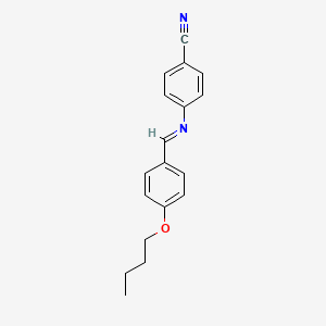 molecular formula C18H18N2O B1266142 苯甲腈，4-[[(4-丁氧基苯基)亚甲基]氨基]- CAS No. 36405-17-1