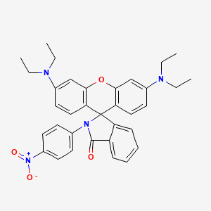 molecular formula C34H34N4O4 B1266152 3',6'-Bis(diethylamino)-2-(4-nitrophenyl)spiro[isoindole-1,9'-xanthene]-3-one CAS No. 29199-09-5