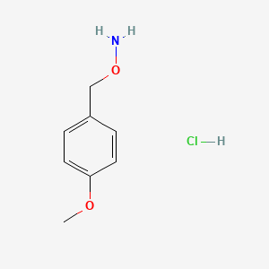 molecular formula C8H12ClNO2 B1266155 O-(4-Methoxybenzyl)hydroxylamine hydrochloride CAS No. 876-33-5
