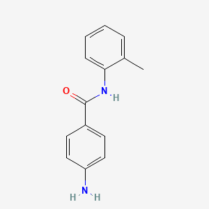 molecular formula C14H14N2O B1266156 4-Amino-N-(2-methylphenyl)benzamide CAS No. 888-78-8