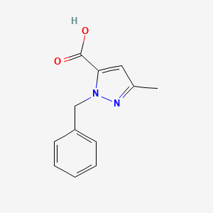 molecular formula C12H12N2O2 B1266158 1-苄基-3-甲基-1H-吡唑-5-羧酸 CAS No. 1141-70-4