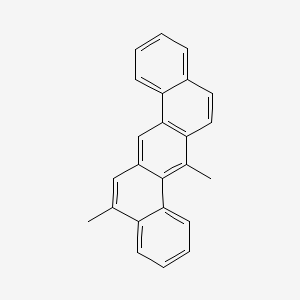 molecular formula C24H18 B12661734 Dibenz(a,h)anthracene, 5,14-dimethyl- CAS No. 71084-62-3