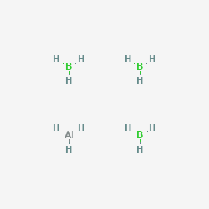 molecular formula AlB3H12 B12661831 Aluminum, tris(tetrahydroborato(1-)-kappaH,kappaH')-, (OC-6-11)- CAS No. 13771-22-7