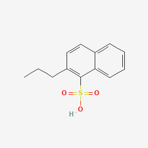 molecular formula C13H14O3S B12661866 Propylnaphthalenesulphonic acid CAS No. 344739-11-3