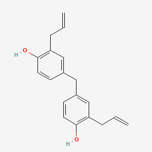 molecular formula C19H20O2 B12661940 4,4'-Methylenebis(2-allylphenol) CAS No. 62386-37-2