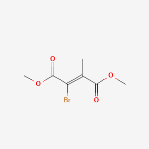 molecular formula C7H9BrO4 B12661964 2-Butenedioic acid, 2-bromo-3-methyl-, dimethyl ester, (Z)- CAS No. 59123-42-1