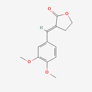 molecular formula C13H14O4 B12662037 3-(3,4-Dimethoxybenzylidene)dihydro-2(3H)-furanone CAS No. 5443-11-8