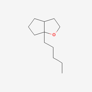 molecular formula C12H22O B12662096 hexahydro-6a-pentyl-2H-cyclopenta[b]furan CAS No. 94278-33-8