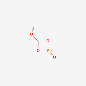 molecular formula CH2O4P+ B12662102 Phosphonic acid, hydroxymethylene ester CAS No. 41428-67-5