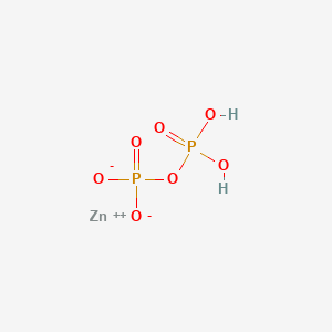 molecular formula H2O7P2Zn B12662107 Zinc dihydrogen diphosphate CAS No. 54389-17-2