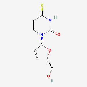 molecular formula C9H10N2O3S B12662155 2',3'-Didehydro-2',3'-dideoxy-4-thiouridine CAS No. 122568-02-9