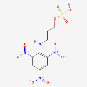 1-Propanol, 3-((2,4,6-trinitrophenyl)amino)-, hydrogen sulfate (ester)