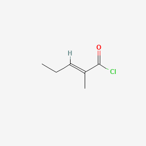 molecular formula C6H9ClO B12662233 2-Methylpent-2-enoyl chloride CAS No. 55764-37-9