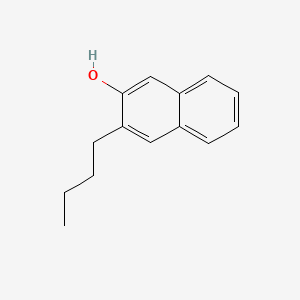 molecular formula C14H16O B12662280 2-Naphthol, 3-butyl- CAS No. 14461-82-6