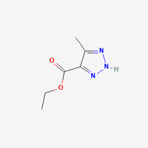molecular formula C6H9N3O2 B1266231 5-甲基-1H-1,2,3-三唑-4-羧酸乙酯 CAS No. 4343-73-1