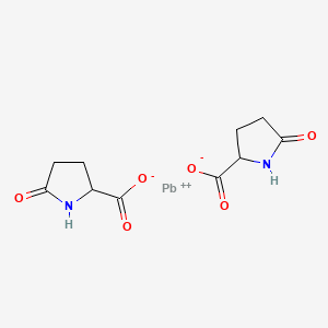 molecular formula C10H12N2O6Pb B12662381 Lead bis(5-oxo-DL-prolinate) CAS No. 85392-78-5