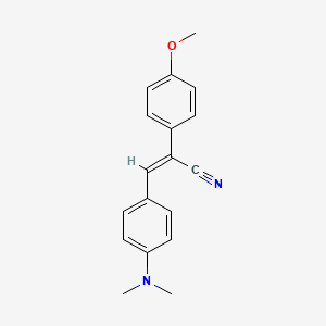 molecular formula C18H18N2O B12662438 3-(4-(Dimethylamino)phenyl)-2-(4-methoxyphenyl)acrylonitrile CAS No. 6582-06-5