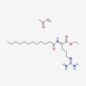 Ethyl-N-alpha-lauroyl-L-arginate acetate