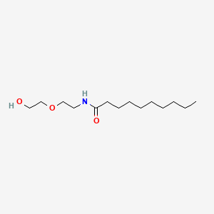 molecular formula C14H29NO3 B12662601 Decanamide, N-(2-(2-hydroxyethoxy)ethyl)- CAS No. 158948-13-1