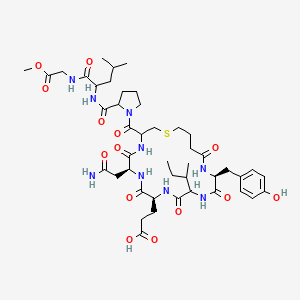 molecular formula C45H67N9O14S B12662665 1-Butyric-4-L-glutamic-1-carbaoxytocin, methyl ester CAS No. 72289-65-7