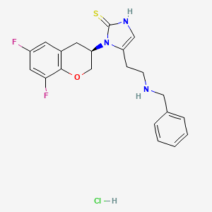 molecular formula C21H22ClF2N3OS B12662674 Zamicastat hydrochloride CAS No. 1383828-47-4