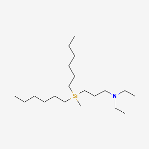 molecular formula C20H45NSi B12662754 1-Propanamine, 3-(dihexylmethylsilyl)-N,N-diethyl- CAS No. 60197-38-8