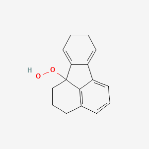 molecular formula C16H14O2 B12662759 5,6-Dihydrofluoranthen-6a(4H)-yl hydroperoxide CAS No. 93923-77-4